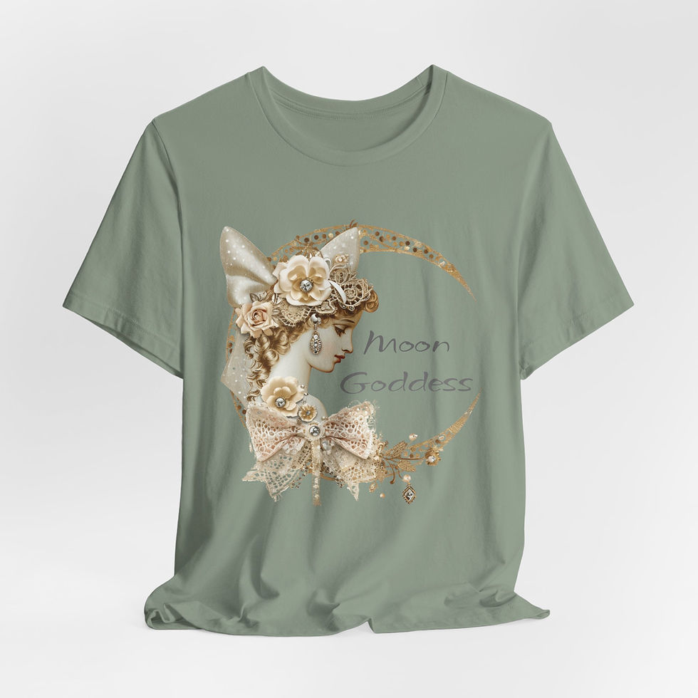 Thumbnail: Crescent Moon Goddess T-Shirt Vintage Celestial Boho Witchy Artistic Gift tee