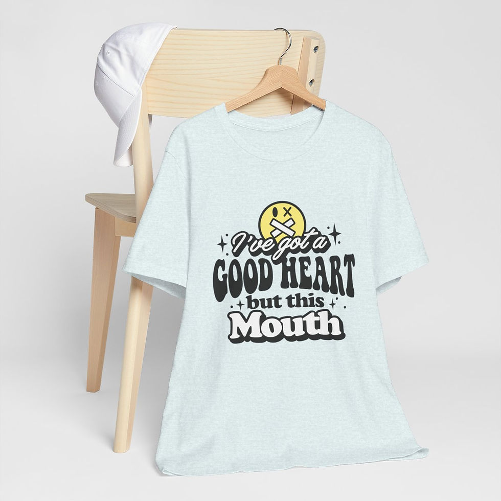 Thumbnail: Sarcastic T-Shirt Got a Good Heart But This Mouth Graphic Art Tee Unisex Gift