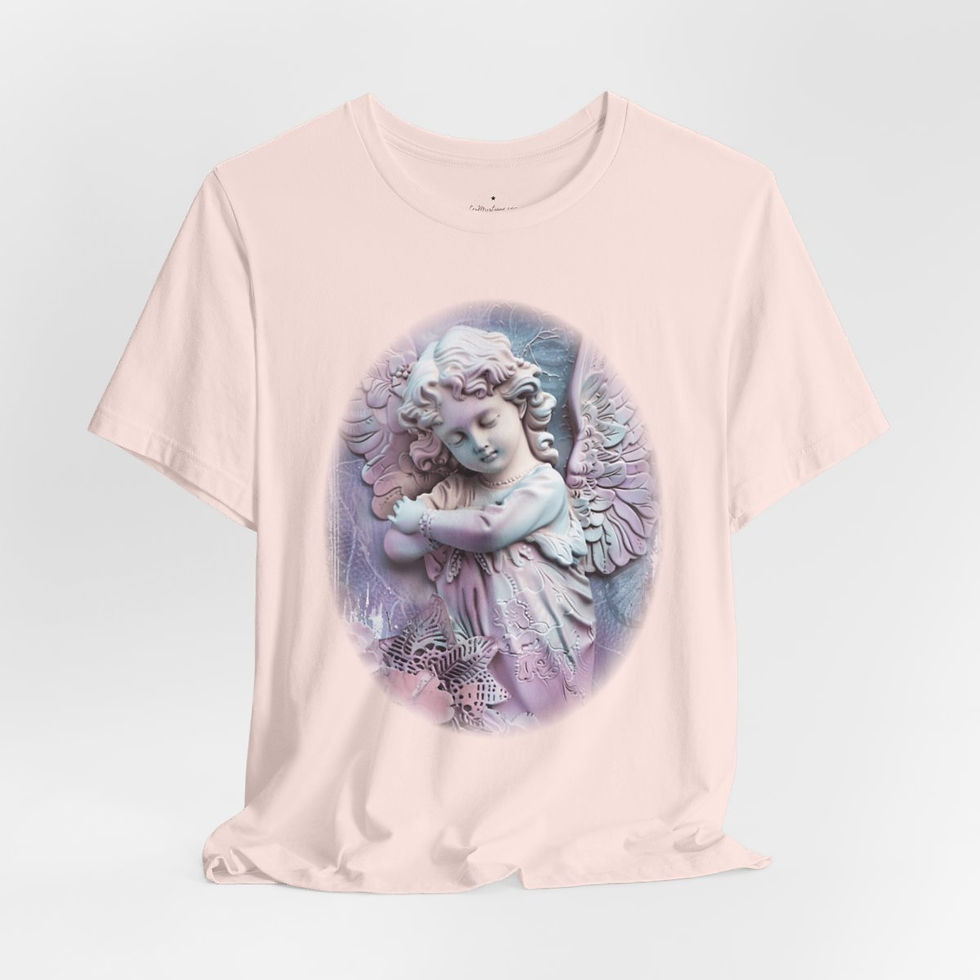 Thumbnail: Pastel Shabby T-Shirt Vintage Cherub Sleeping Angel Apparel Chic Artistic Gifts