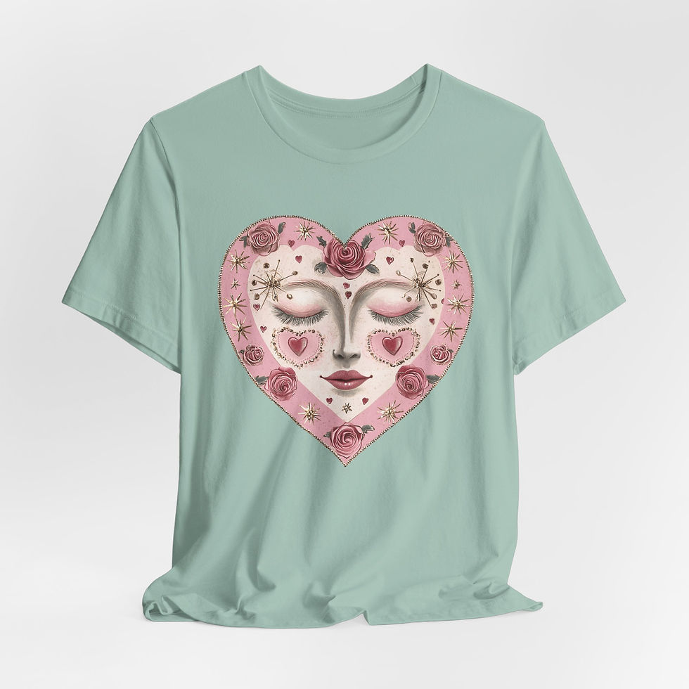 Thumbnail: Shabby Art T-Shirt Celestial Heart Trendy Personal Expressive Artistic Gift