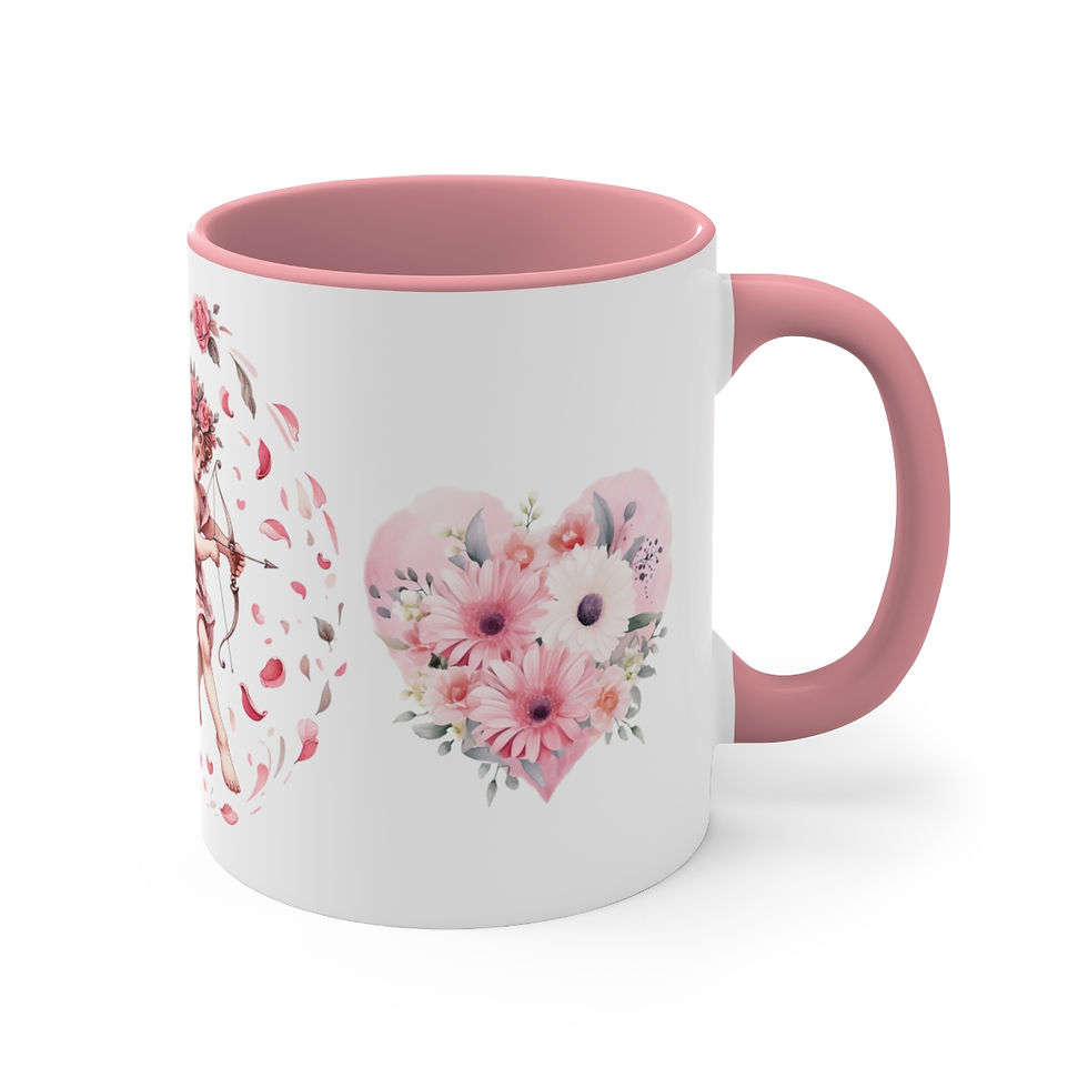 Thumbnail: Pink Cherub Cupid Coffee Mug Gifts of Love mug Thoughtful gifts Valentine's Day