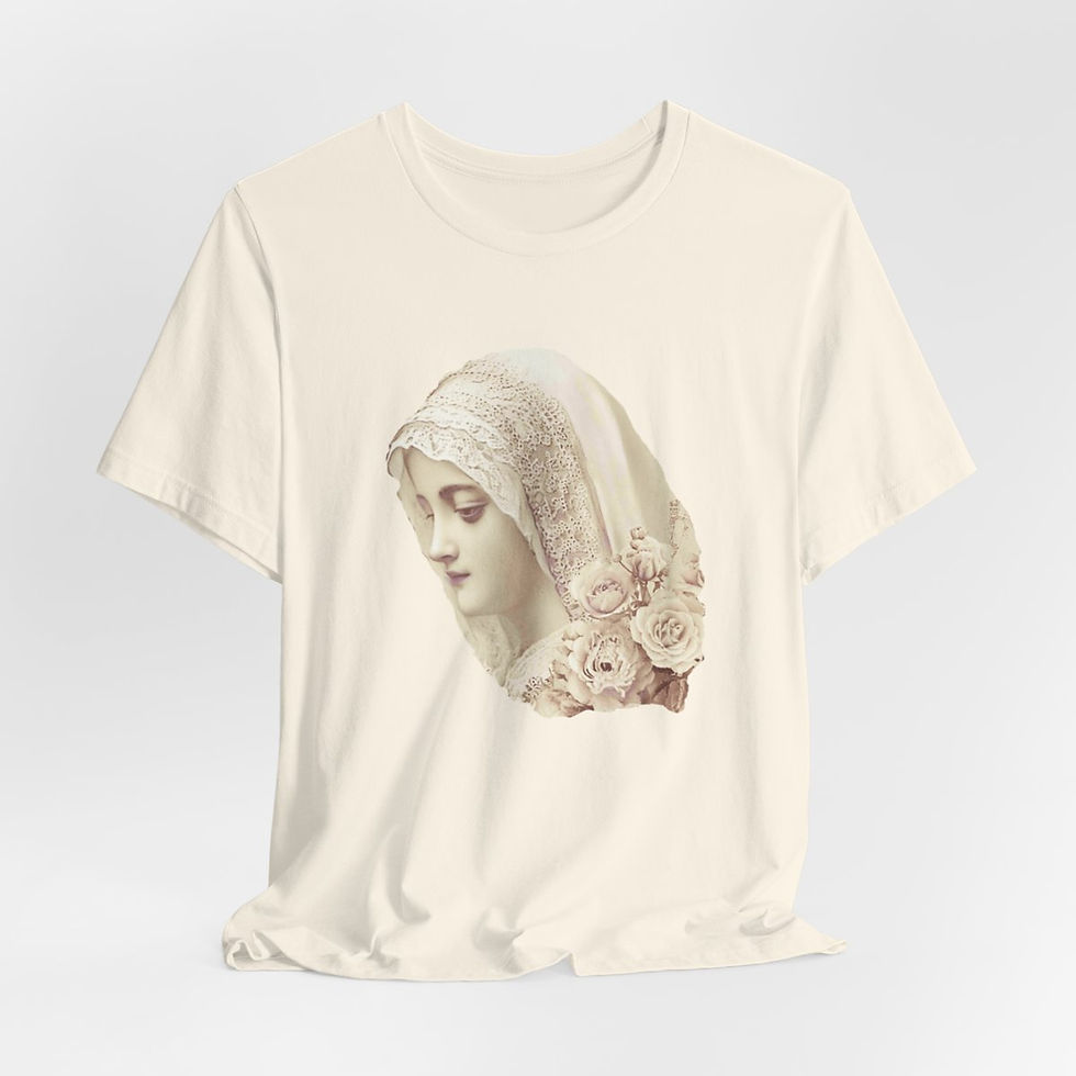 Thumbnail: Religious T-Shirt Virgin Mary Lady of Sorrows Art Tee Thoughtful Catholic Gifts