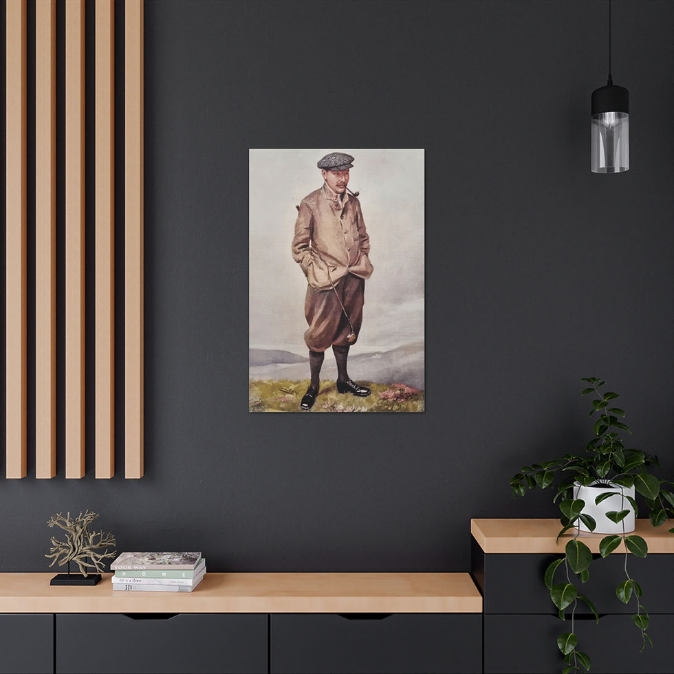 Thumbnail: Vintage Golf Canvas Art Victorian Man Golfer Antique Golfing Print Wall Decor 