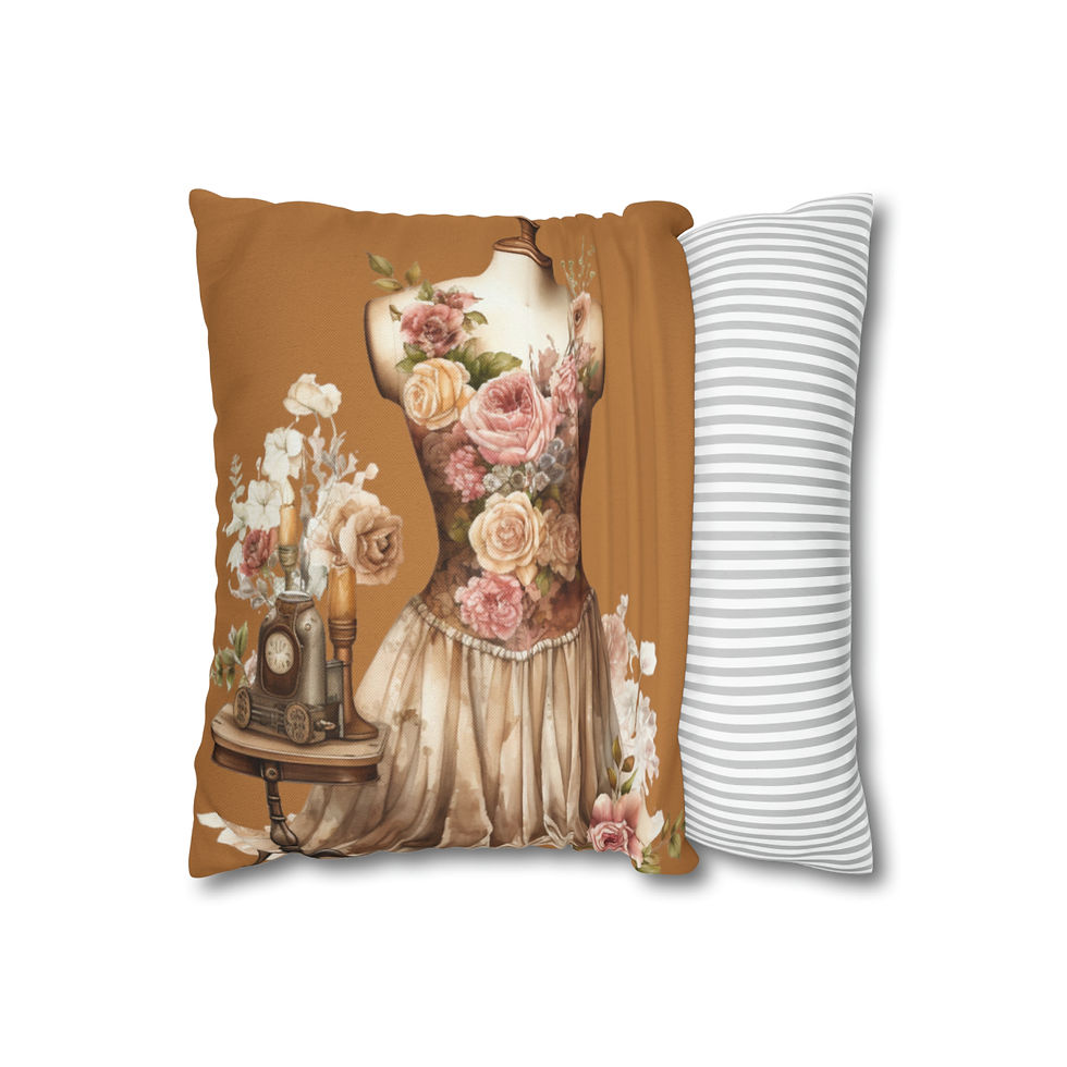 Thumbnail: Artistic Throw Pillow cover Shabby French Victorian Pink Roses Nostalgic decor