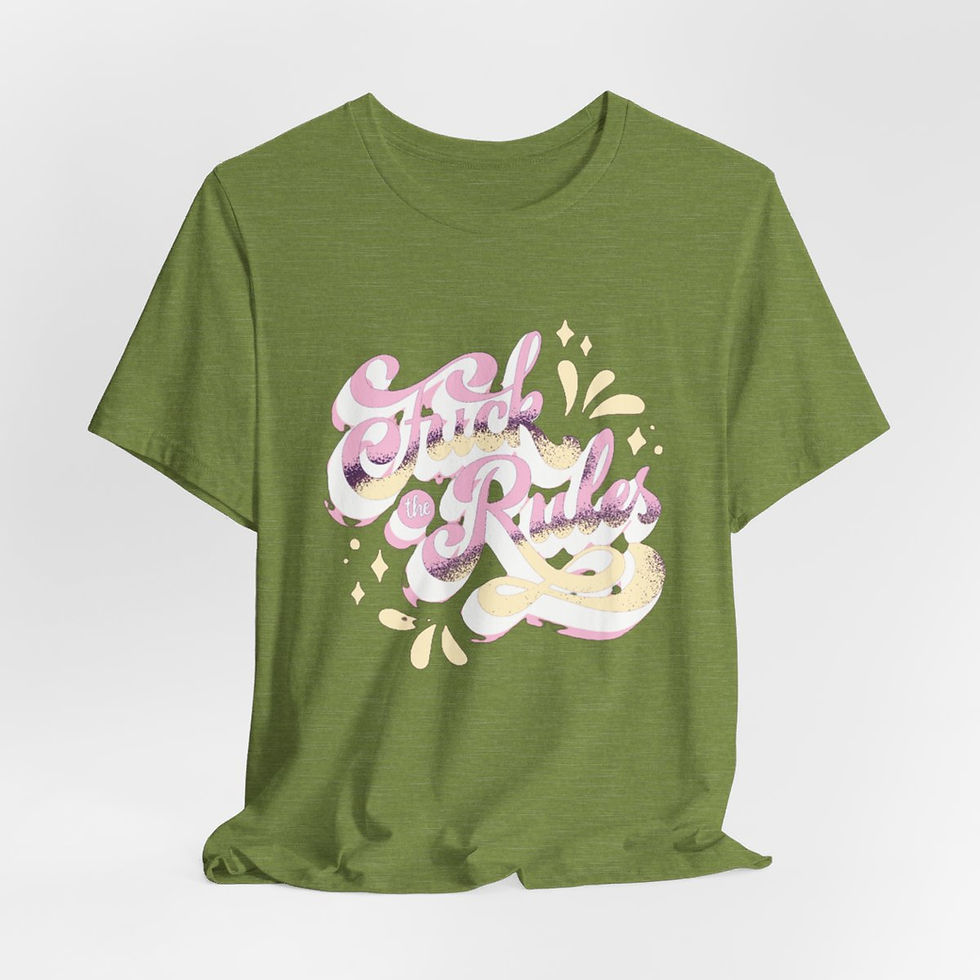 Thumbnail: Sarcastic Retro T-Shirt F*ck the Rules Adult Apparel Expressive Gifts