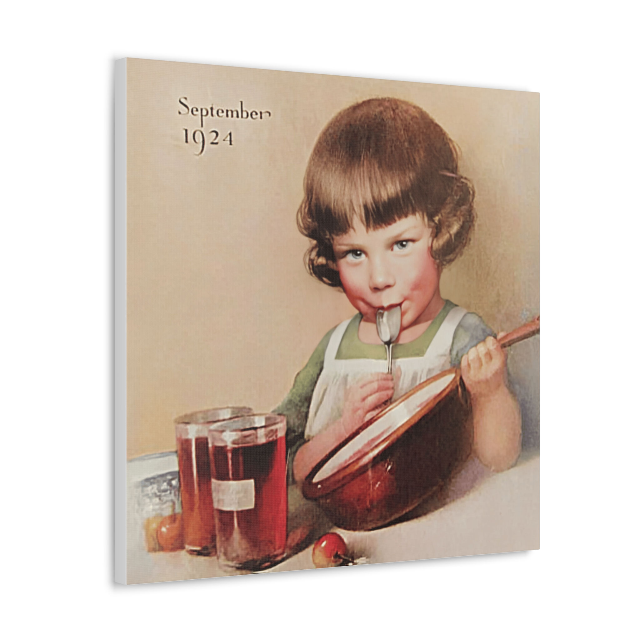 Vintage Canvas Art Jam Cooking Kitchen Themed Wall Decor Giclee Print 