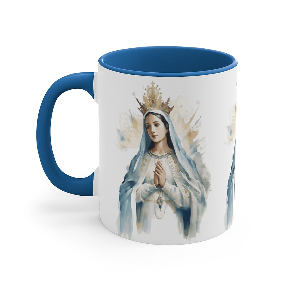 Thumbnail: Watercolor Virgin Mary Coffee Mug Mother Mary Catholic Art Mug Religious Gifts