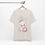 Miniatura: Christmas Kitten T-Shirt Shabby Pink and White Cat Artistic Gift Cat Lover Tee