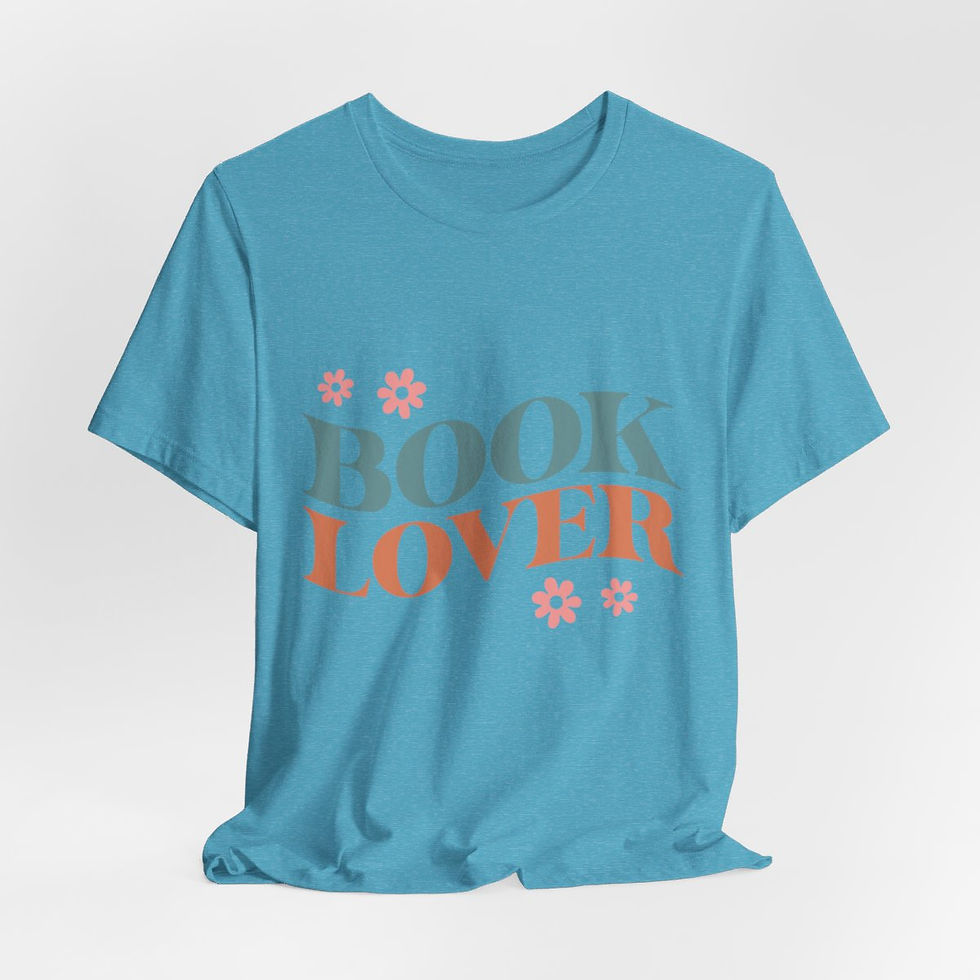 Thumbnail: Reading Theme T-Shirt Book Lover w/ Daisies Expressive Apparel Thoughtful Gifts