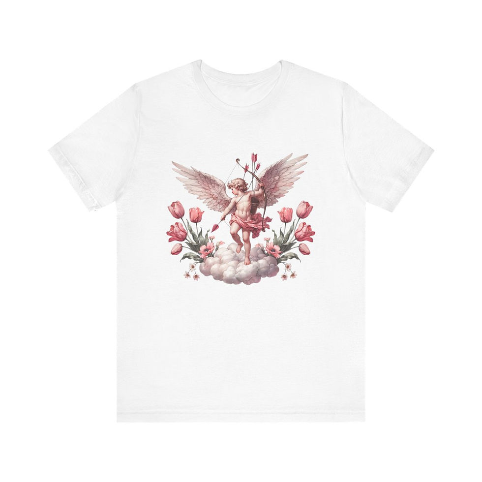 Thumbnail: Shabby Cherub T-Shirt Vintage Cupid Angel Tee Wearable Art Thoughtful Gifts