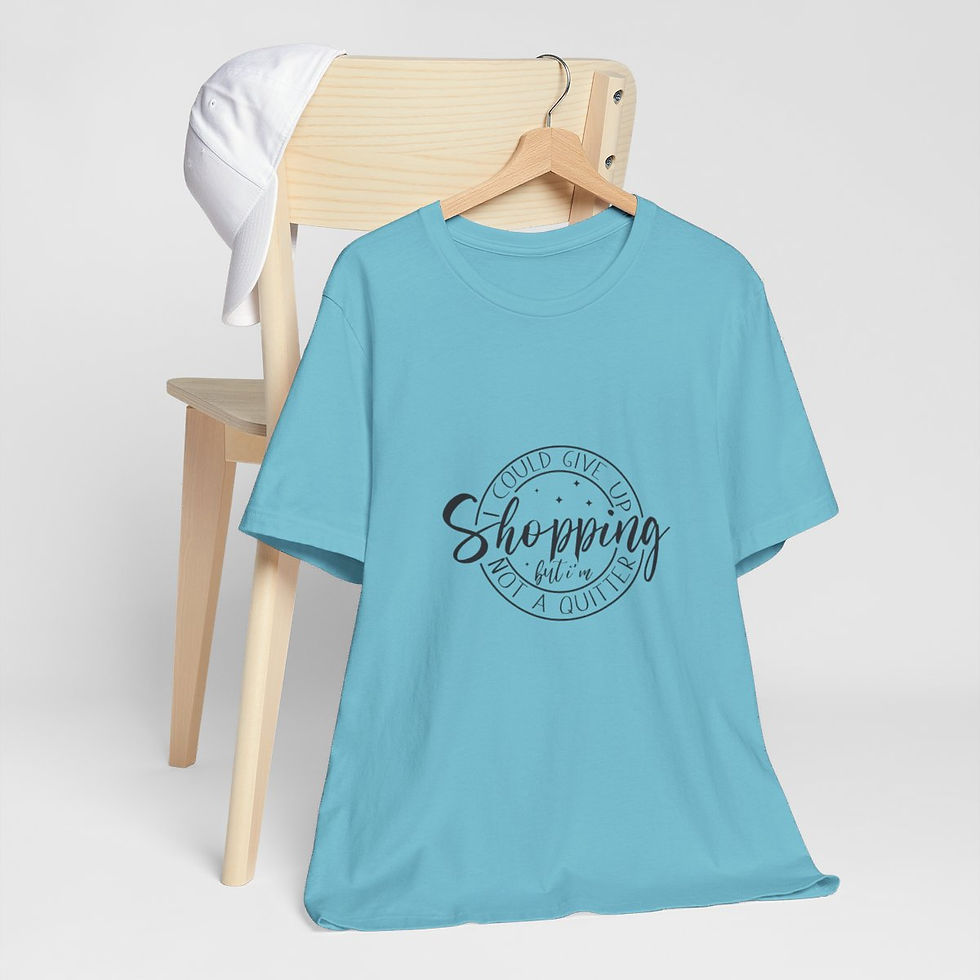 Thumbnail: Sarcastic T-Shirt Shopping Therapy Chronic Shopper Expressive Apparel Funny Gift