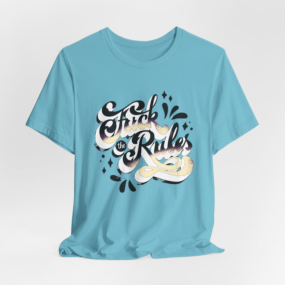 Thumbnail: Sarcastic Retro T-Shirt F*ck the Rules Adult Apparel Expressive Gifts