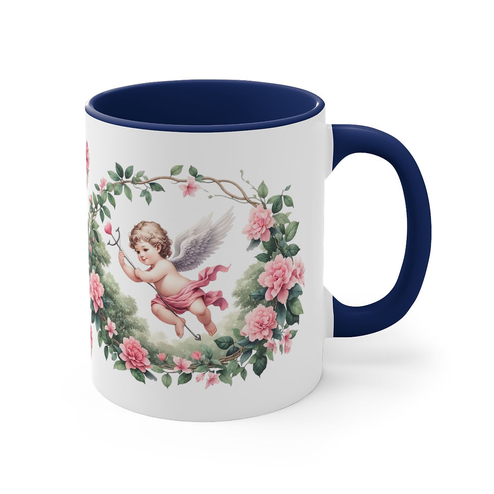 Thumbnail: Pink Cherub Cupid Coffee Mug Gifts of Love mug Thoughtful gifts Valentine's Day