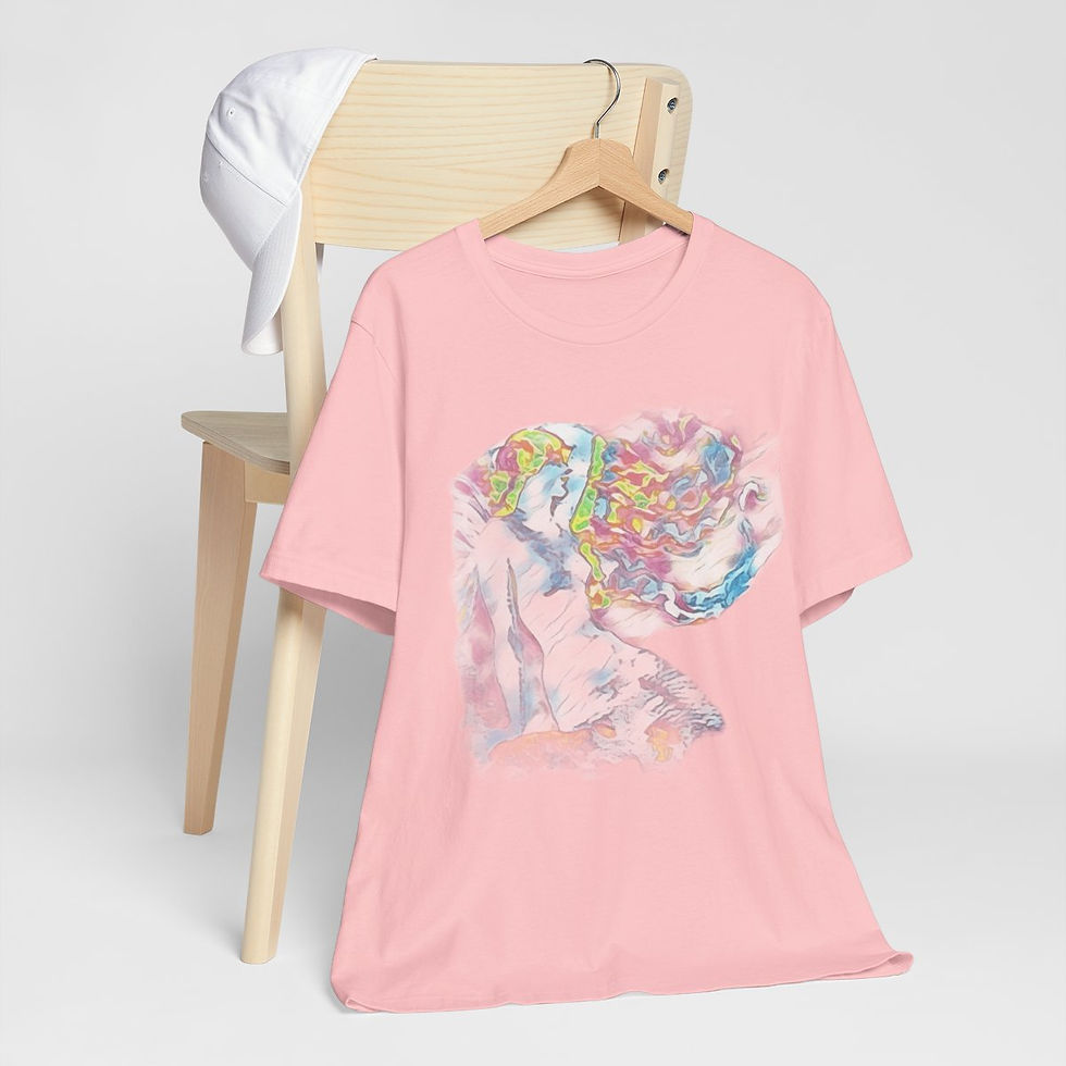 Thumbnail: Artistic Mermaid T-Shirt Colorful Pastel Apparel Wearable Art Tee