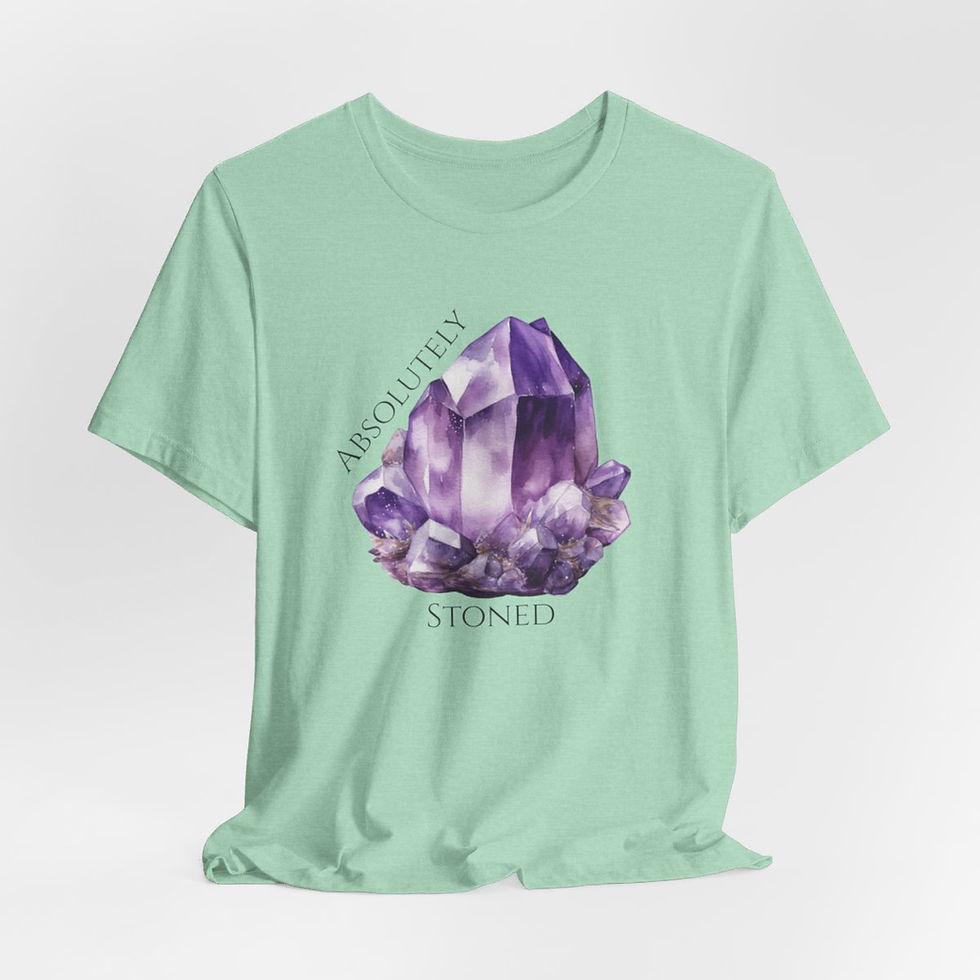 Thumbnail: Metaphysical Crystal Theme T-Shirt Absolutely Stoned Fun Expressive New Age Gift