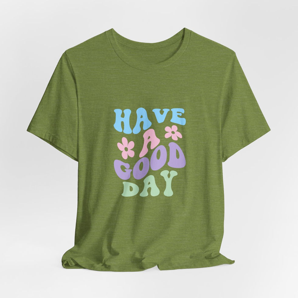 Thumbnail: Retro Art T-Shirt Have a Good Day Pastel Trendy Art Tee Inspirational gifts