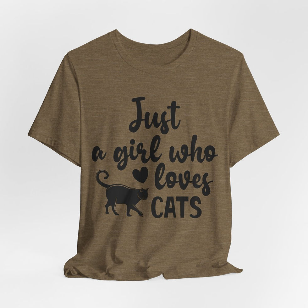Thumbnail: Sarcastic Cat Lover T-Shirt Just a girl Who Loves Cats Expressive Fun Gifts