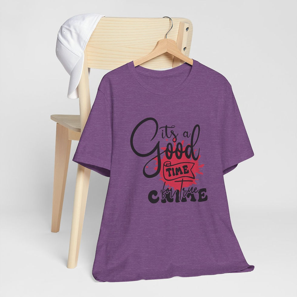 Thumbnail: True Crime Lover T-Shirt A Good Time for True Crime Expressive Apparel Fun Gift