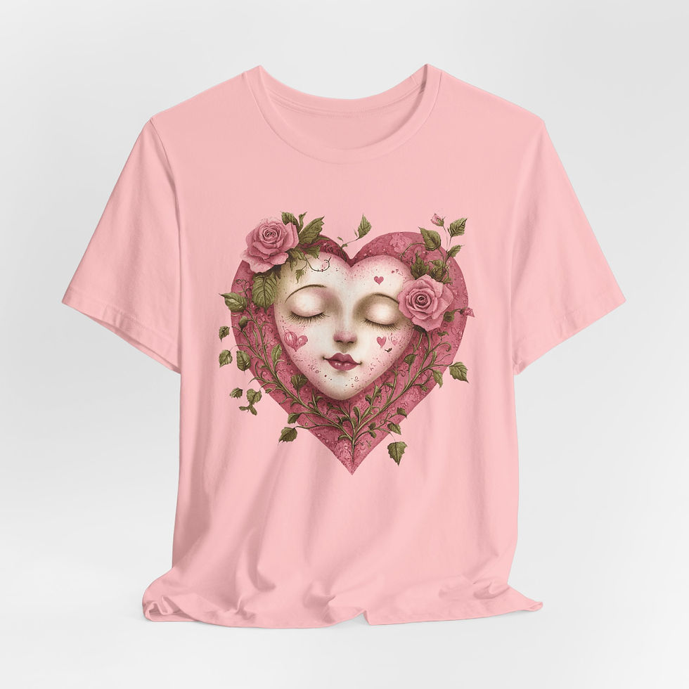 Thumbnail: Celestial Heart Art T-Shirt Shabby Trendy Personal Expressive Artistic Gift