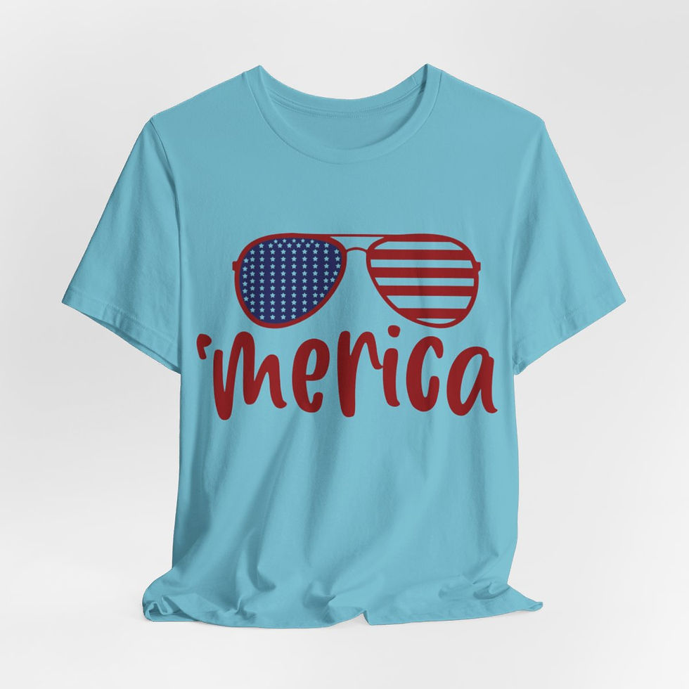 Thumbnail: Patriotic T-Shirts Sunglasses 'merica Tee Summer Gifts