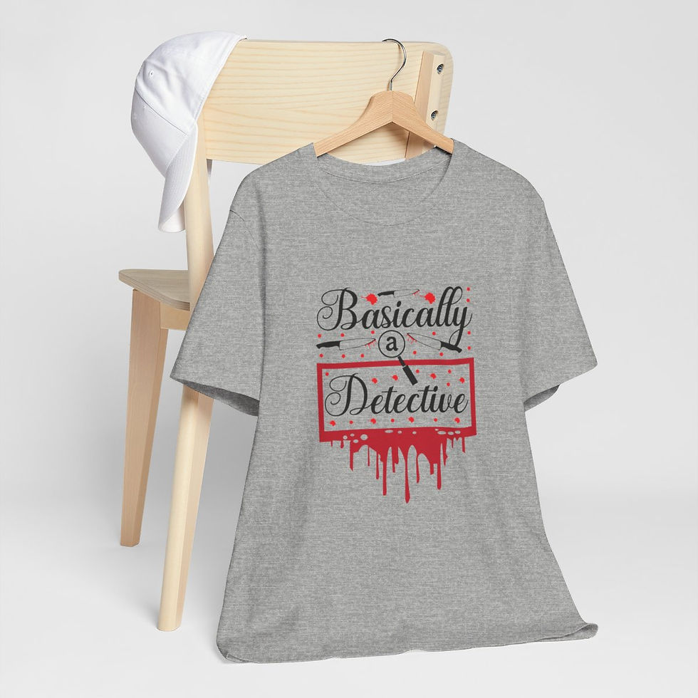 Thumbnail: True Crime T-Shirt Basically A Detective Art Tee Fun Unique Gifts 