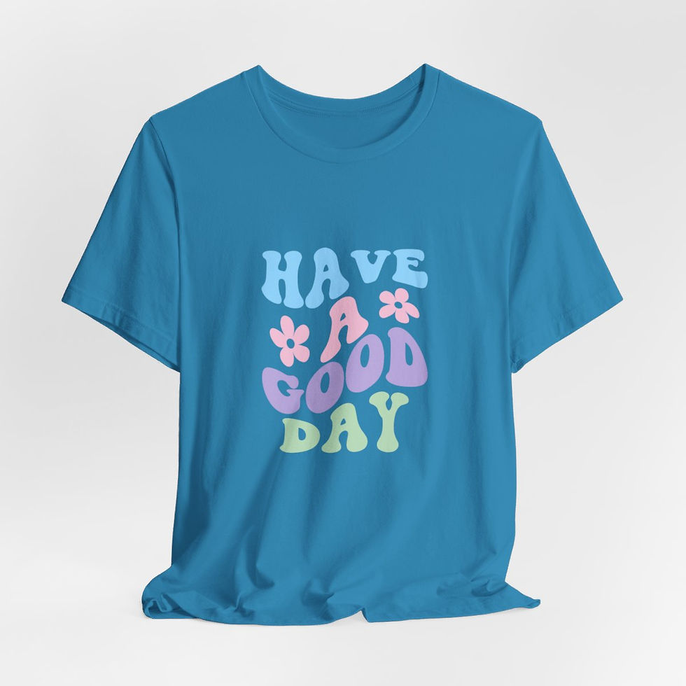 Thumbnail: Retro Art T-Shirt Have a Good Day Pastel Trendy Art Tee Inspirational gifts
