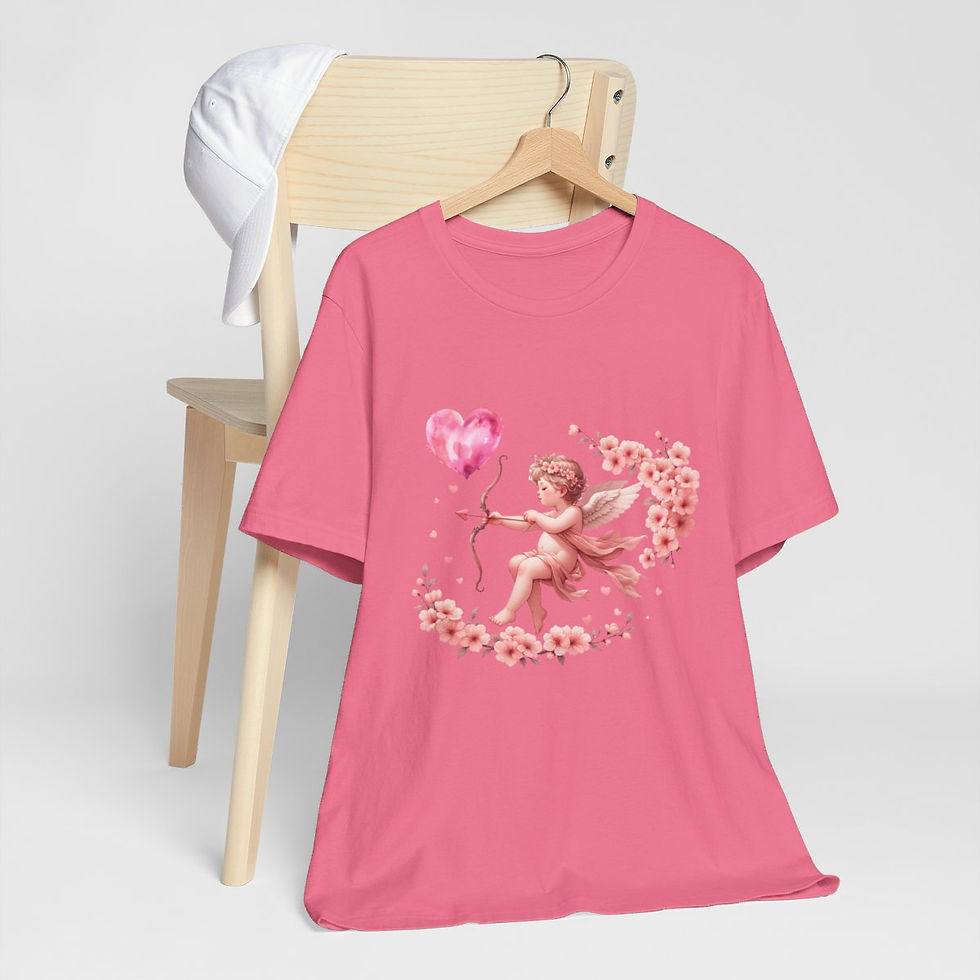 Thumbnail: Shabby Cherub T-Shirt Vintage Cupid Angel Tee Wearable Art Thoughtful Gifts