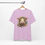 Miniatura: Shabby Pig T-Shirt Boho Pig with Flowers Art Tee Trendy Artistic Apparel