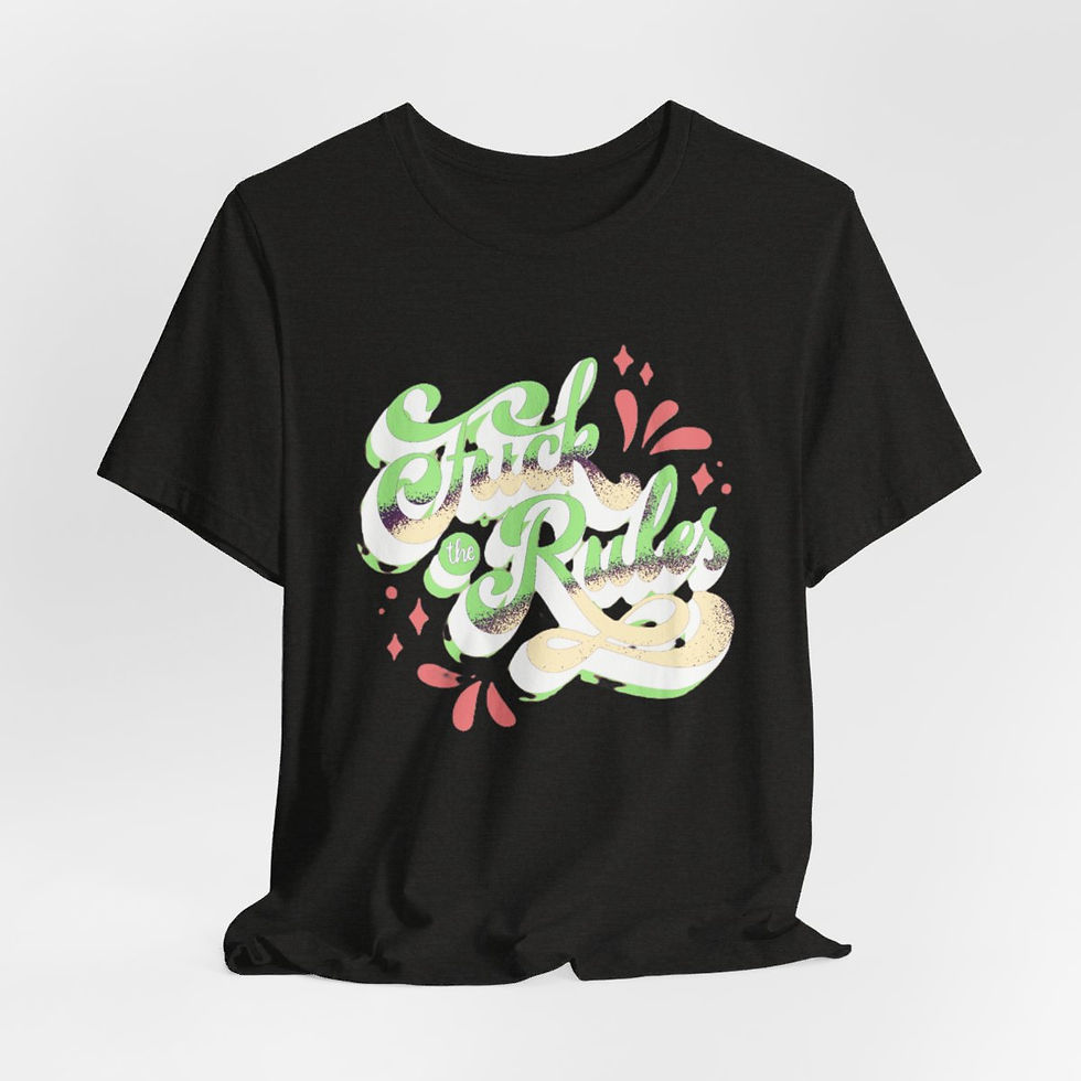 Thumbnail: Sarcastic Retro T-Shirt F*ck the Rules Adult Apparel Expressive Gifts