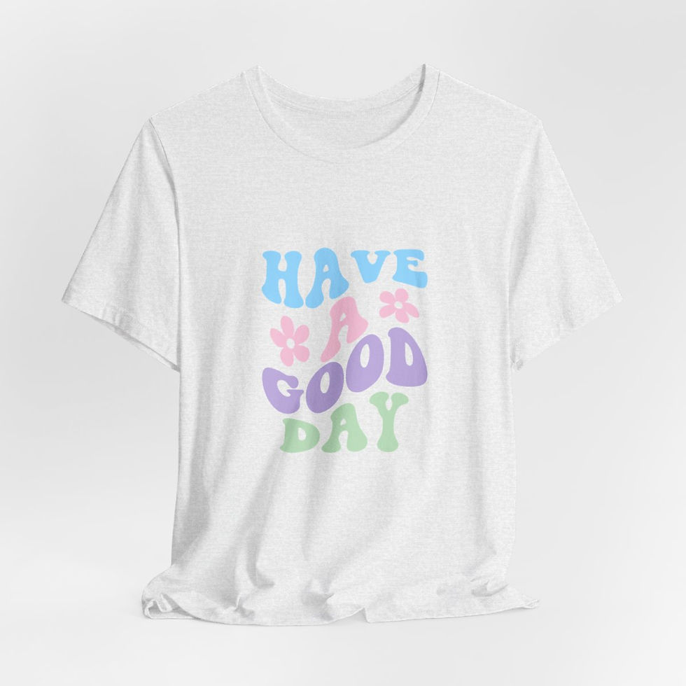 Thumbnail: Retro Art T-Shirt Have a Good Day Pastel Trendy Art Tee Inspirational gifts