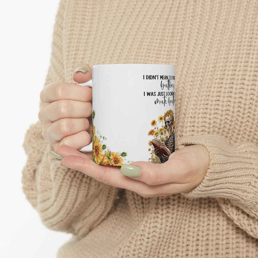 Thumbnail: Artistic Coffee Mug Funny Sarcastic Skeleton Halloween Themed Gifts