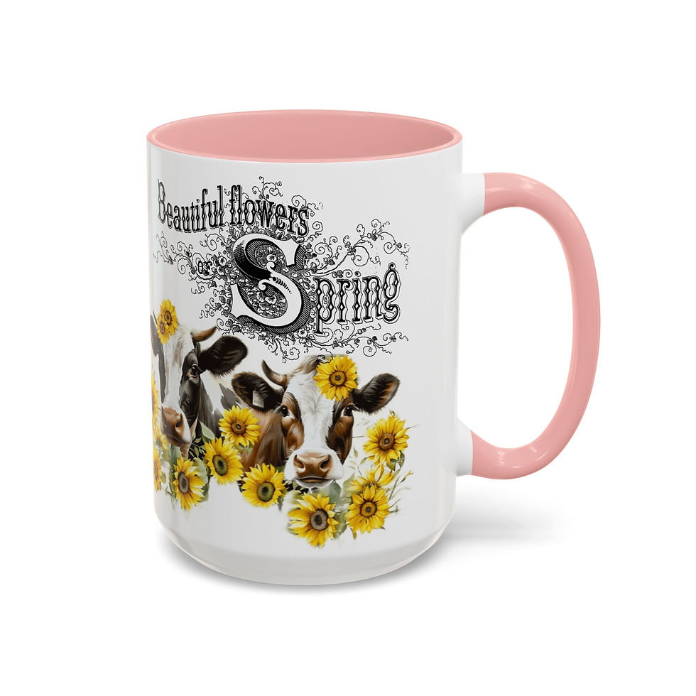 Thumbnail: Cow Lover Coffee Mug Spring Morning Sunflowers Country Farmhouse Gift 