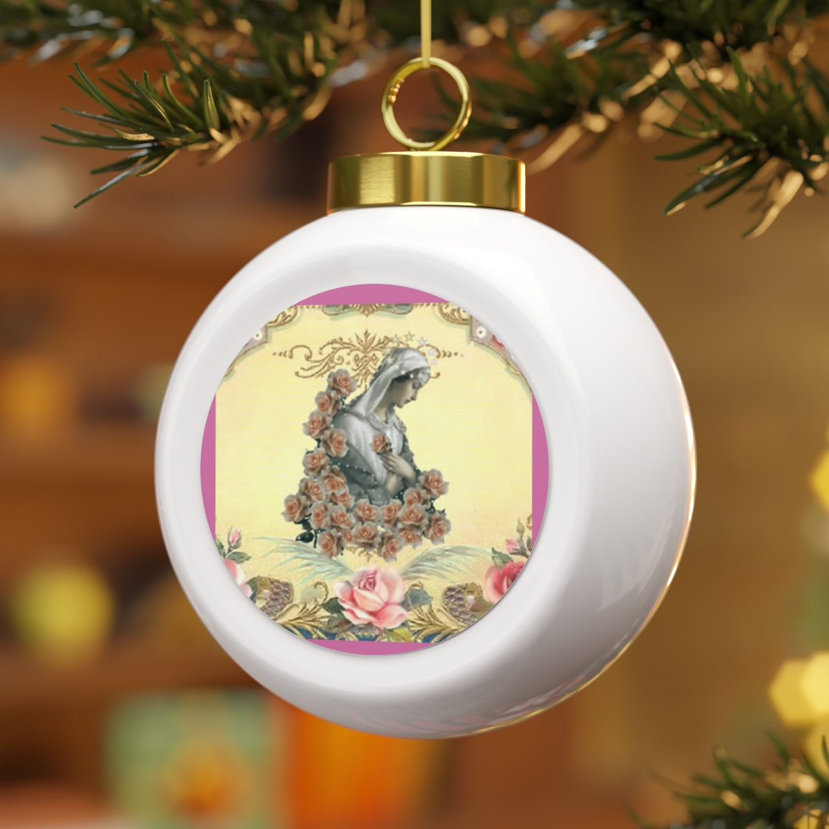 Virgin Mary Christmas Ornament Religious Christmas Decor