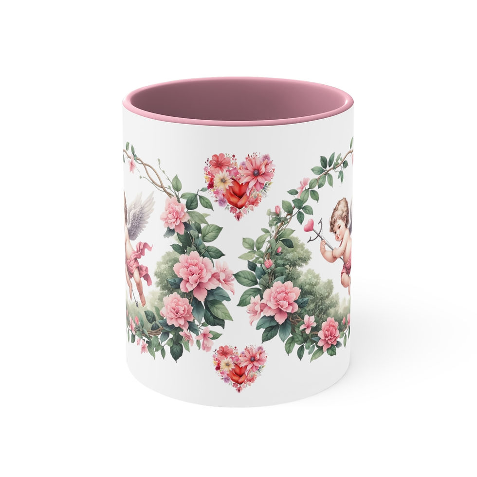 Thumbnail: Pink Cherub Cupid Coffee Mug Gifts of Love mug Thoughtful gifts Valentine's Day