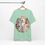Miniatura: Shabby Chic Bunny T-Shirt French Spring Art Tee Chic Artistic Apparel & Gifts