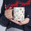 Miniatura: Artistic Ceramic Coffee Mug Shabby Victorian Pink Green Christmas Holly Jolly