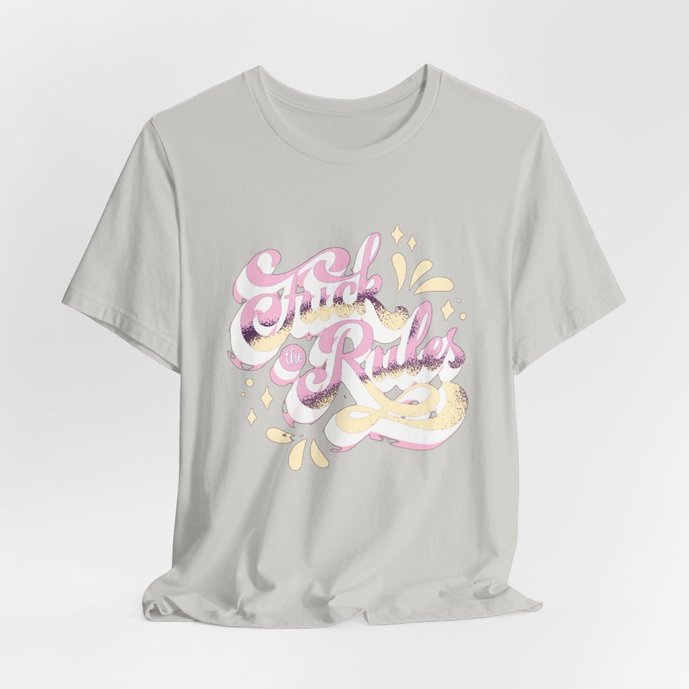 Thumbnail: Sarcastic Retro T-Shirt F*ck the Rules Adult Apparel Expressive Gifts