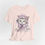 Miniatura: Victorian White Cat Art T-Shirt Shabby Bonnet Hat Pastel Artistic Cat Lover Gift