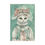 Thumbnail: Shabby Victorian Cat Art Print Pastel Kitty Mint Pink Roses Hat Cat Lover Decor