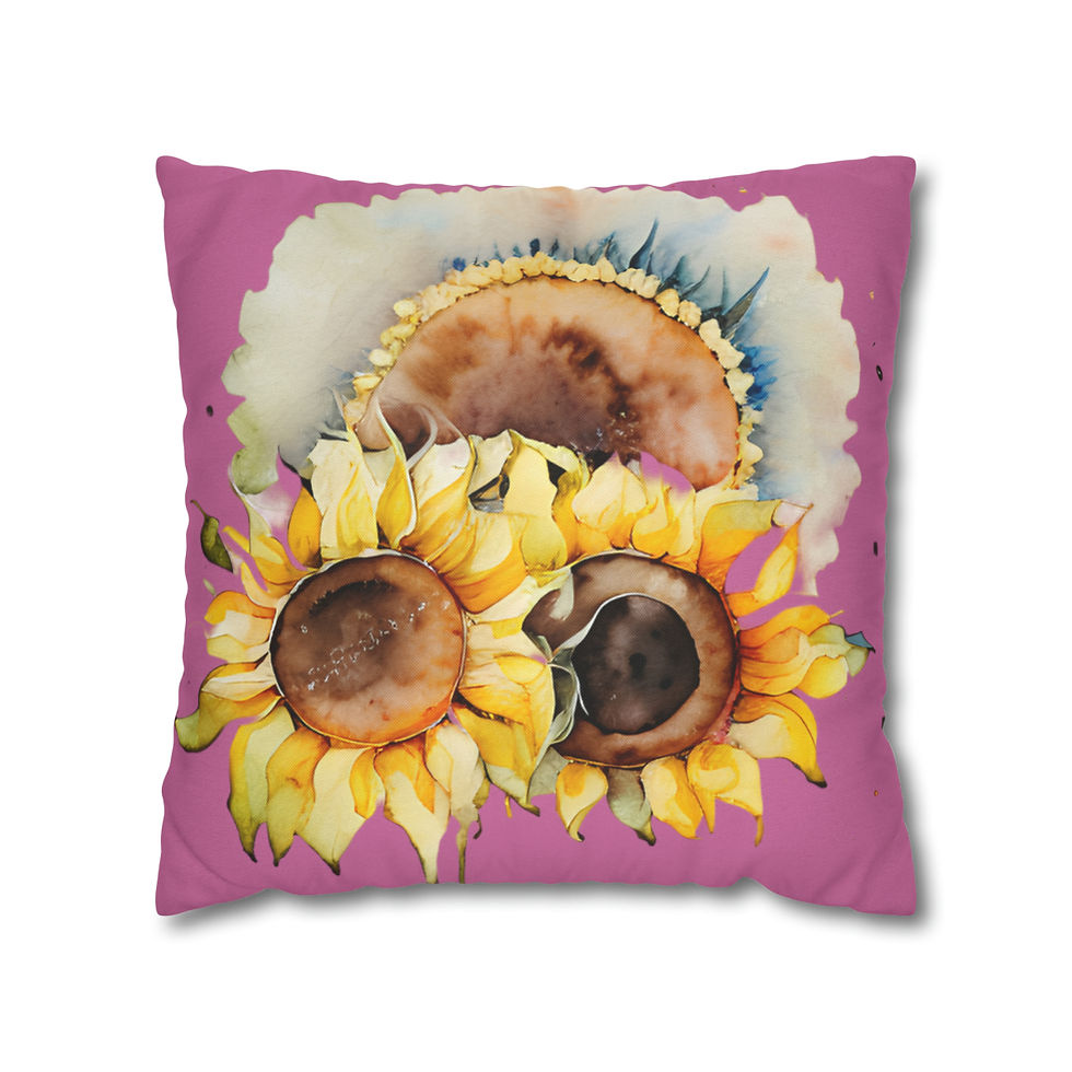 Thumbnail: Artistic Autumn Pillow cover Watercolor Sunflowers Fall Throw Pillow case