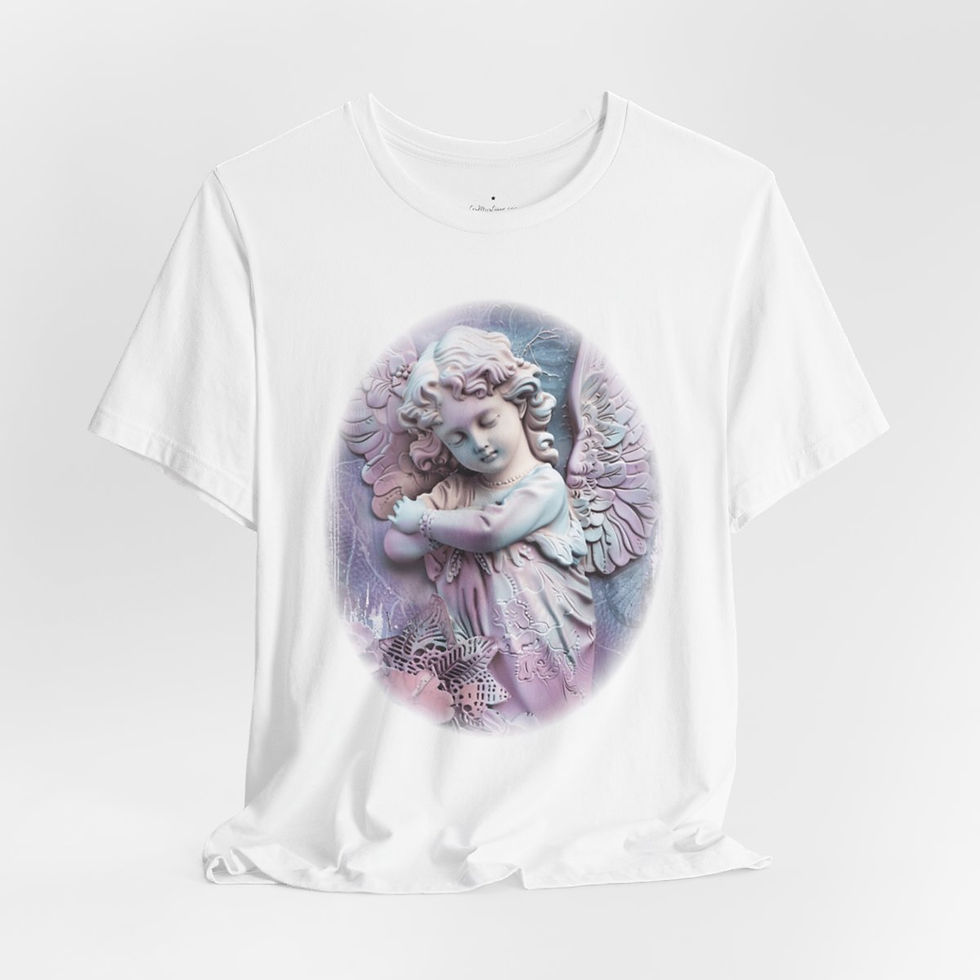 Thumbnail: Pastel Shabby T-Shirt Vintage Cherub Sleeping Angel Apparel Chic Artistic Gifts