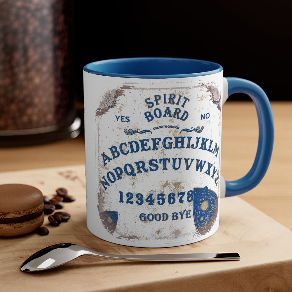 Thumbnail: Coffee Mug 2-tone Ouija Board Metaphysical Decor Spirit Board Esoteric gifts
