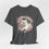 Miniatura: Artistic Cat T-Shirt Shabby Pink flowers & White Kitten Art Cute Cat Lover Gift