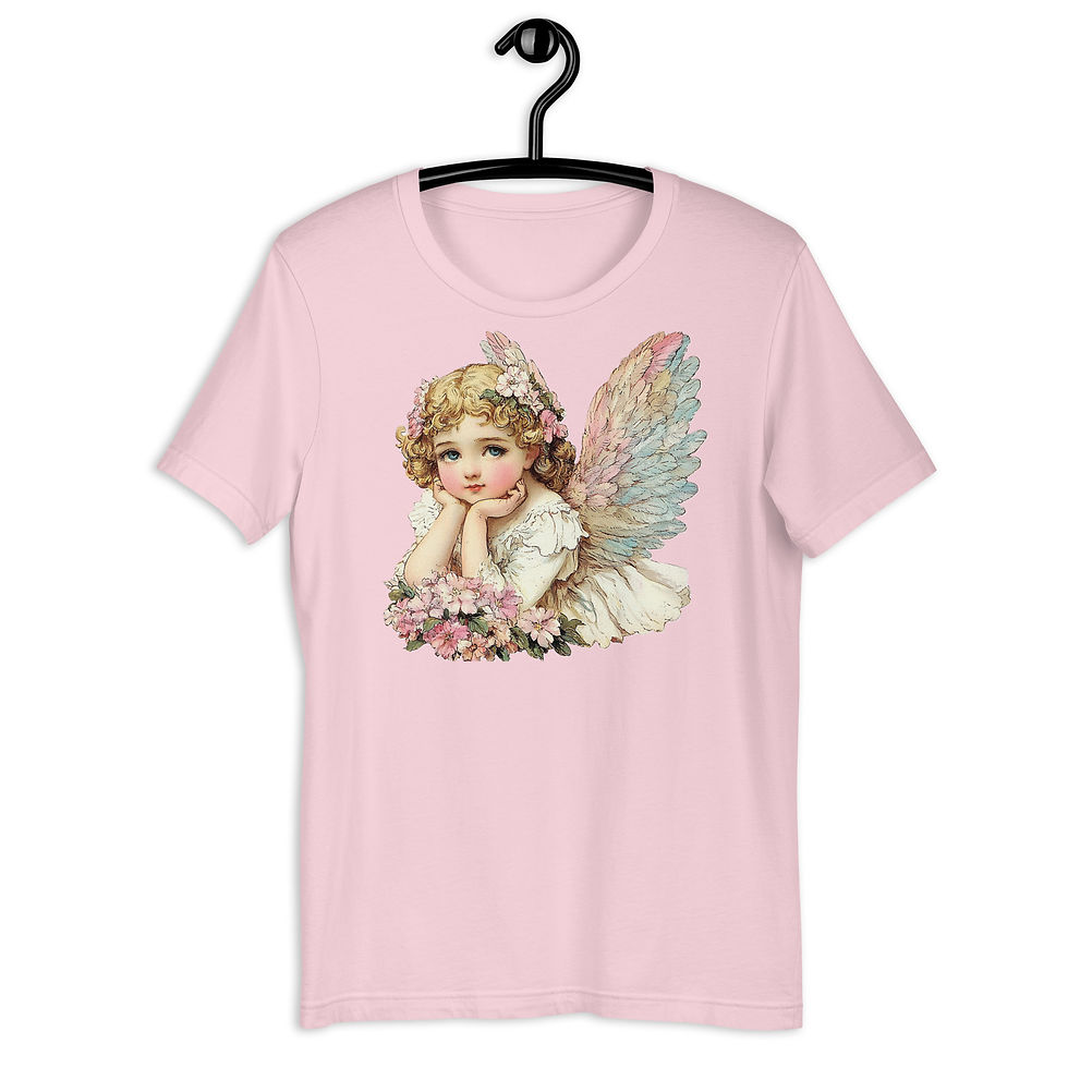 Thumbnail: Shabby Chic Cherub T-Shirt Artistic Pastel Victorian Angel Wearable Art Gift 