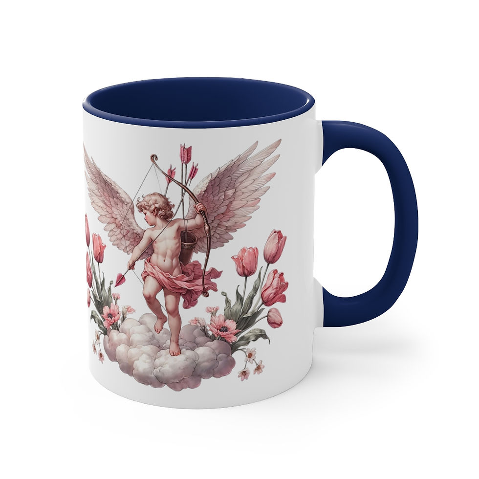 Thumbnail: Pink Cherub Cupid Coffee Mug Gifts of Love mug Thoughtful gifts Valentine's Day