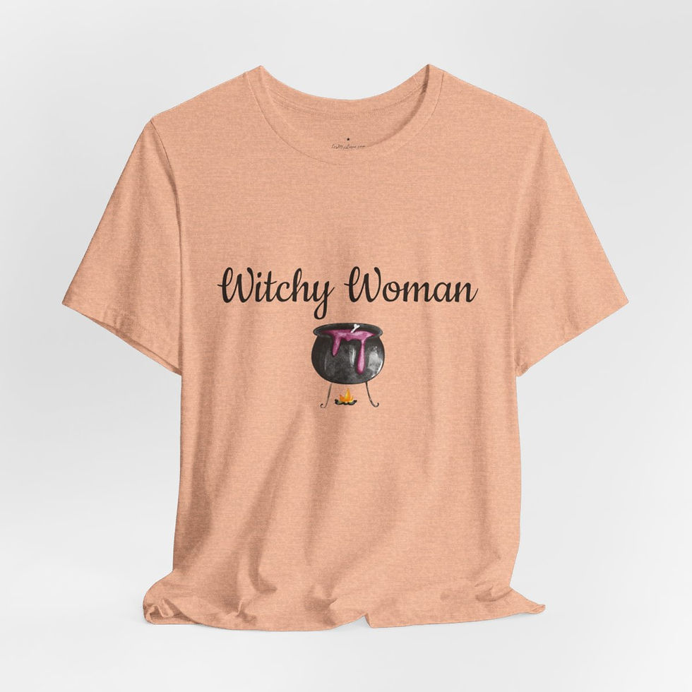 Thumbnail: Artistic T-Shirt Witchy Woman Cauldron Halloween Art Tee Trendy Apparel Fun Gift