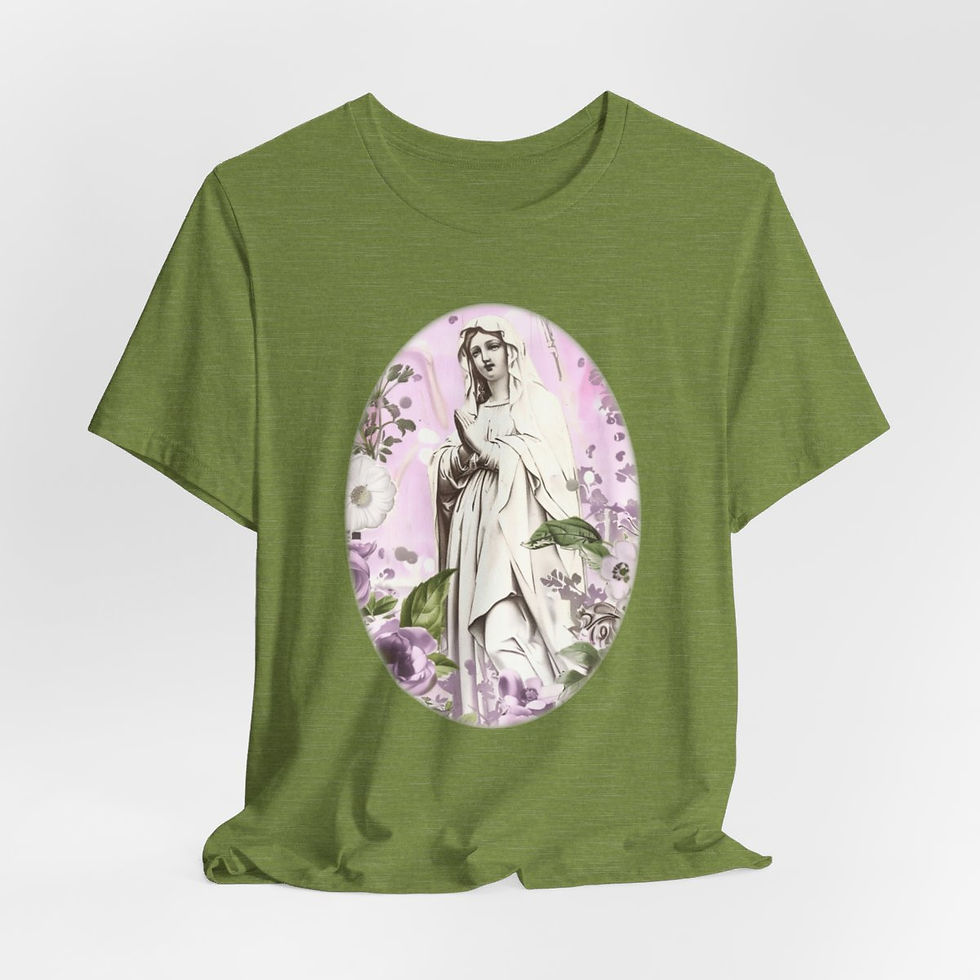 Thumbnail: Vintage Virgin Mary T-Shirt Shabby Apparel Religious Art Tee Catholic Gifts