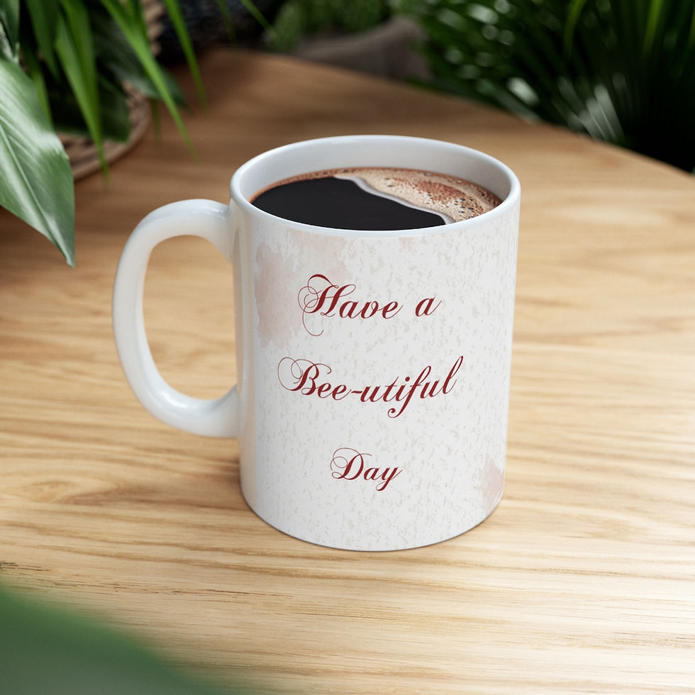 Thumbnail: Bee Coffee Mug Have a Bee-utiful Day Artistic gifts Bumble Bee Pink Flower