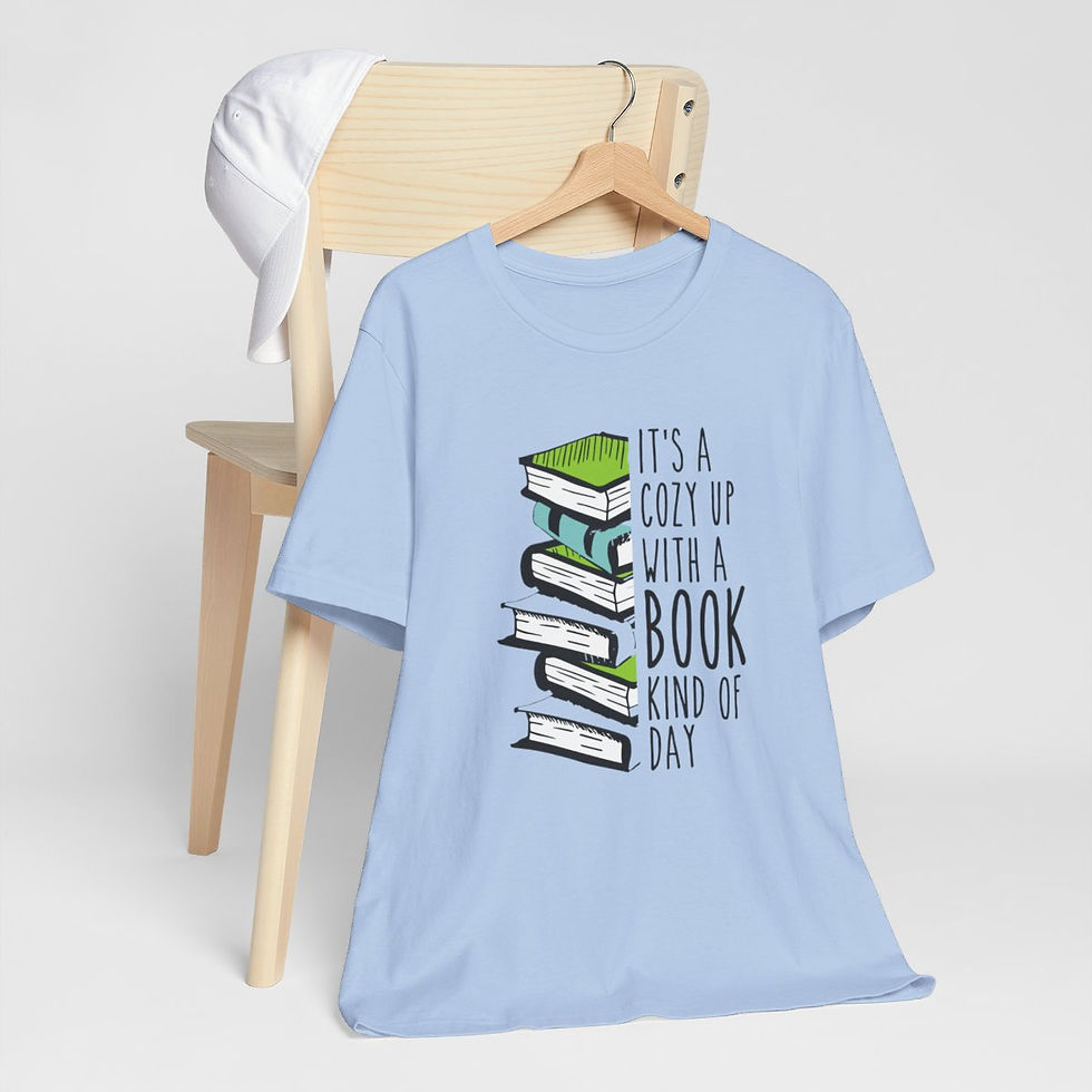 Thumbnail: Reading Lover T-Shirt Cozy Up with a Book Kinda Day Expressive Apparel Fun Gift