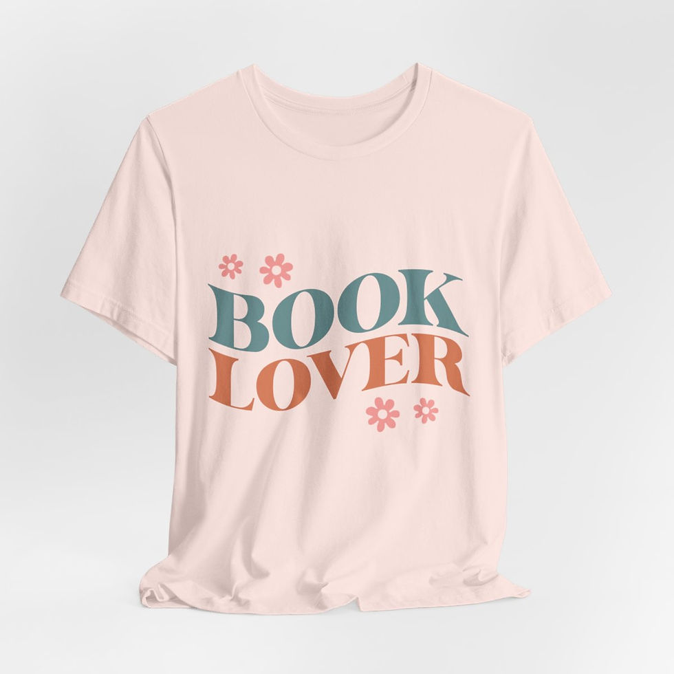 Thumbnail: Reading Theme T-Shirt Book Lover w/ Daisies Expressive Apparel Thoughtful Gifts